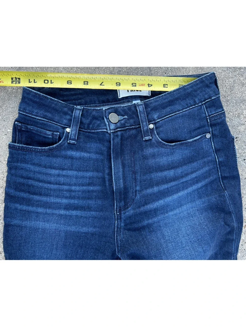 Paige Cindy Blue DeJeans Womens 25 Straight Leg Ankle Measure 24Wx28L Light Fade